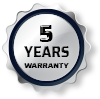 5 Years Warranty