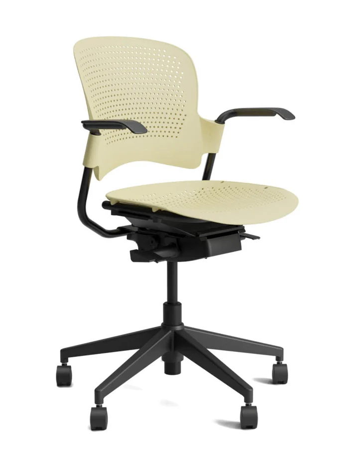 Venus excel revolving and reclining office task chair ivory