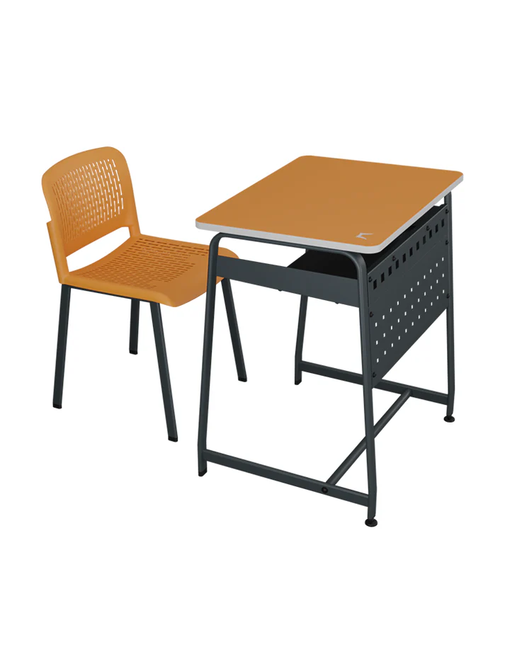 Eris type B classroom chair and desk orange