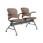 2 seater venus gang chair brown