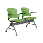 2 seater venus gang chair green