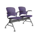 2 seater venus gang chair purple