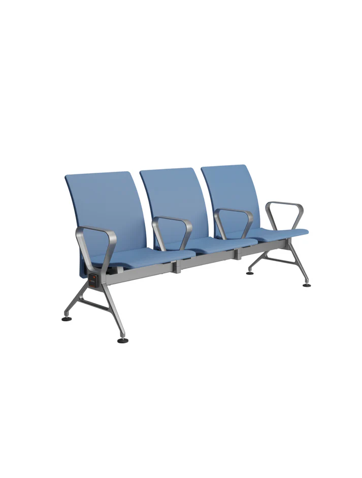 3 seater Jupiter Ace mid back waiting chairs blue 3 seater Jupiter Ace mid back waiting chairs blue