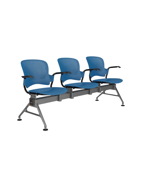 3 seater venus gang chair blue 3 seater venus gang chair blue