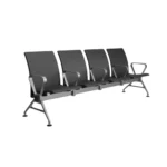 4 seater Jupiter ace mid back waiting chairs black