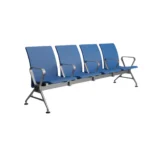4 seater Jupiter ace mid back waiting chairs blue