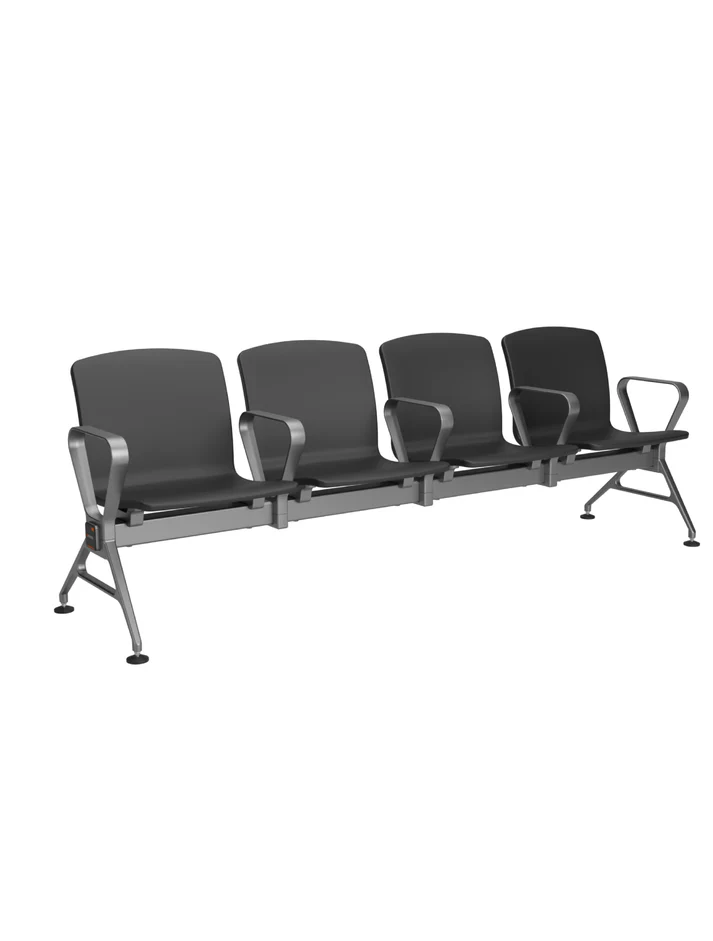 4 seater Jupiter awe visitor chairs black