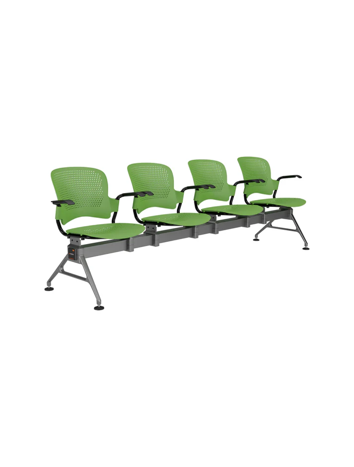 4 seater venus gang chair green