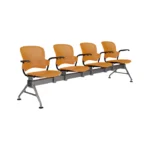4 seater venus gang chair orange