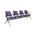 4 seater venus gang chair violet