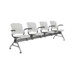 4 seater venus gang chair white