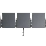 5 seater jupiter ace mid back waiting chairs back view grey