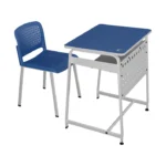 Eris Type A kids study chair and table blue