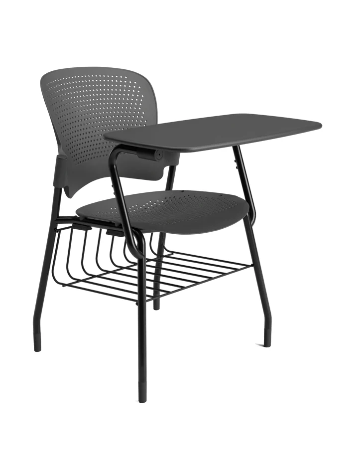 Venus WP1 writing pad chair with book rack black Venus WP1 writing pad chair with book rack black