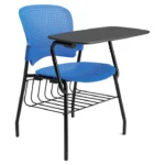 Venus WP1 writing pad chair with book rack blue Venus WP1 writing pad chair with book rack blue