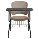 Venus WP1 writing pad chair with book rack front view Venus WP1 writing pad chair with book rack front view