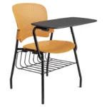 Venus WP1 writing pad chair with book rack orange Venus WP1 writing pad chair with book rack orange