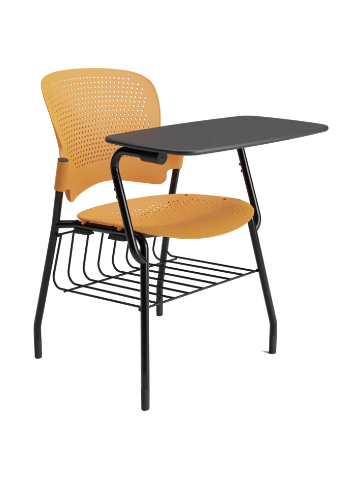 Venus WP1 writing pad chair with book rack orange Venus WP1 writing pad chair with book rack orange