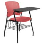 Venus WP1 writing pad chair with book rack red Venus WP1 writing pad chair with book rack red