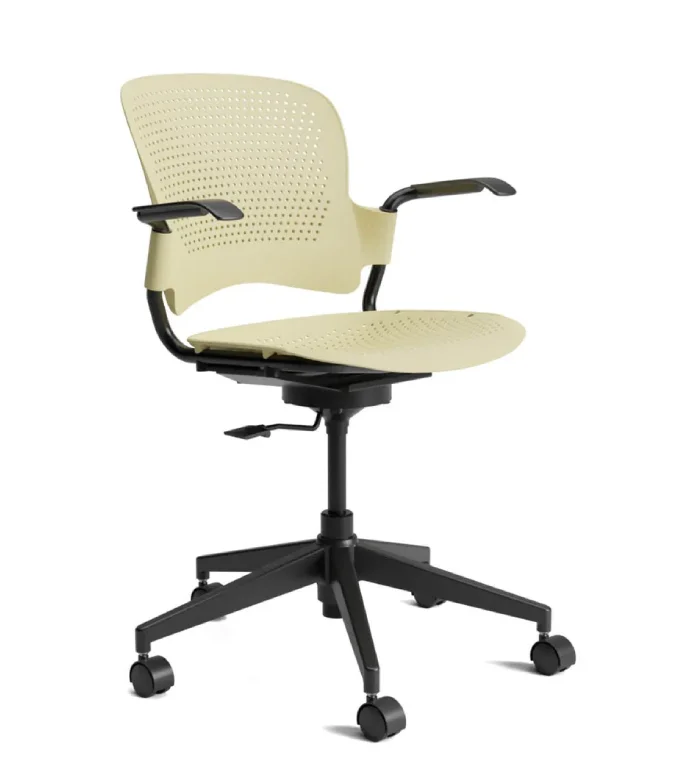 Venus WT height adjustable revolving chair ivory