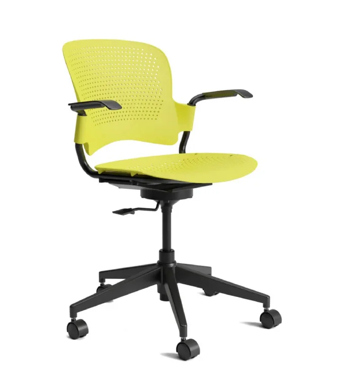 Venus WT height adjustable revolving chair yellow
