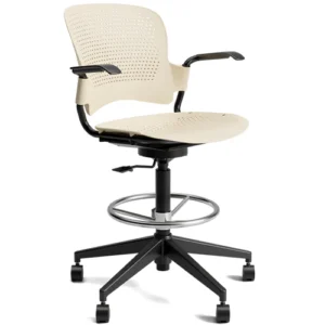 Venus WT rise lab chair ivory angled view