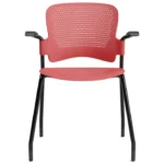 Venus prime visitor chair with armrest front view Venus prime visitor chair with armrest front view