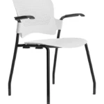 Venus prime visitor chair with armrest white Venus prime visitor chair with armrest white