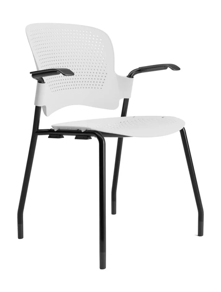Venus prime visitor chair with armrest white Venus prime visitor chair with armrest white