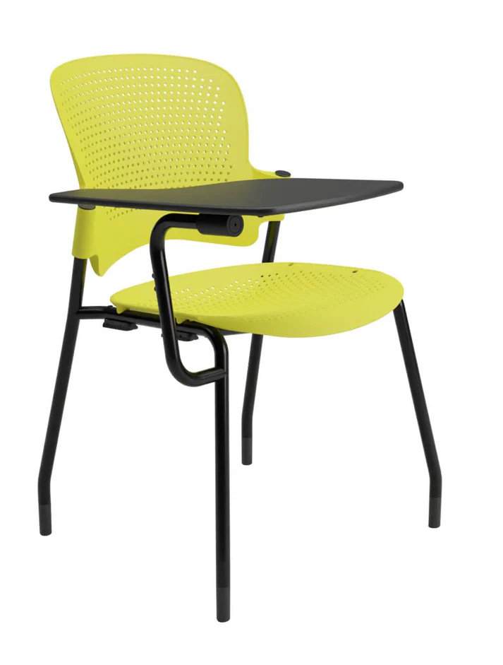 venus WP2 study chair with writing board yellow