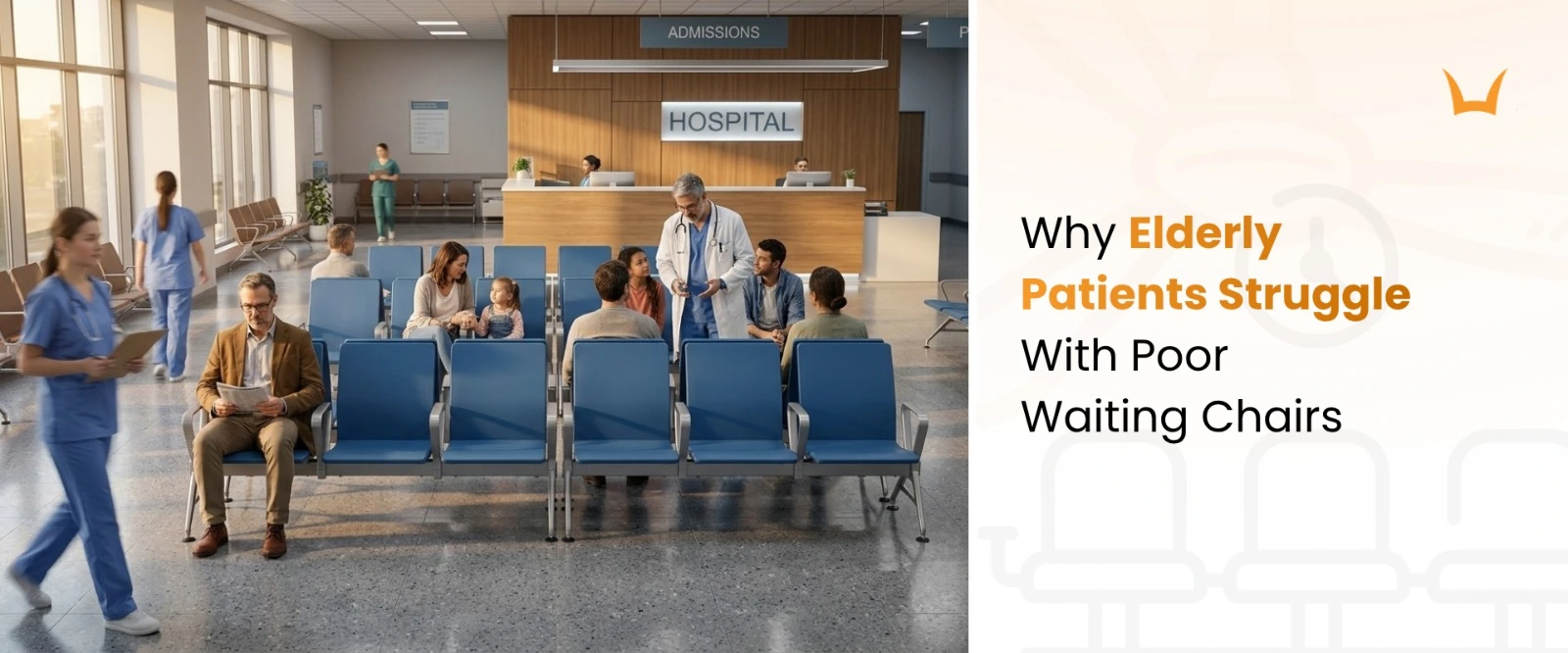 Why elderly patients struggle with poor waiting chairs